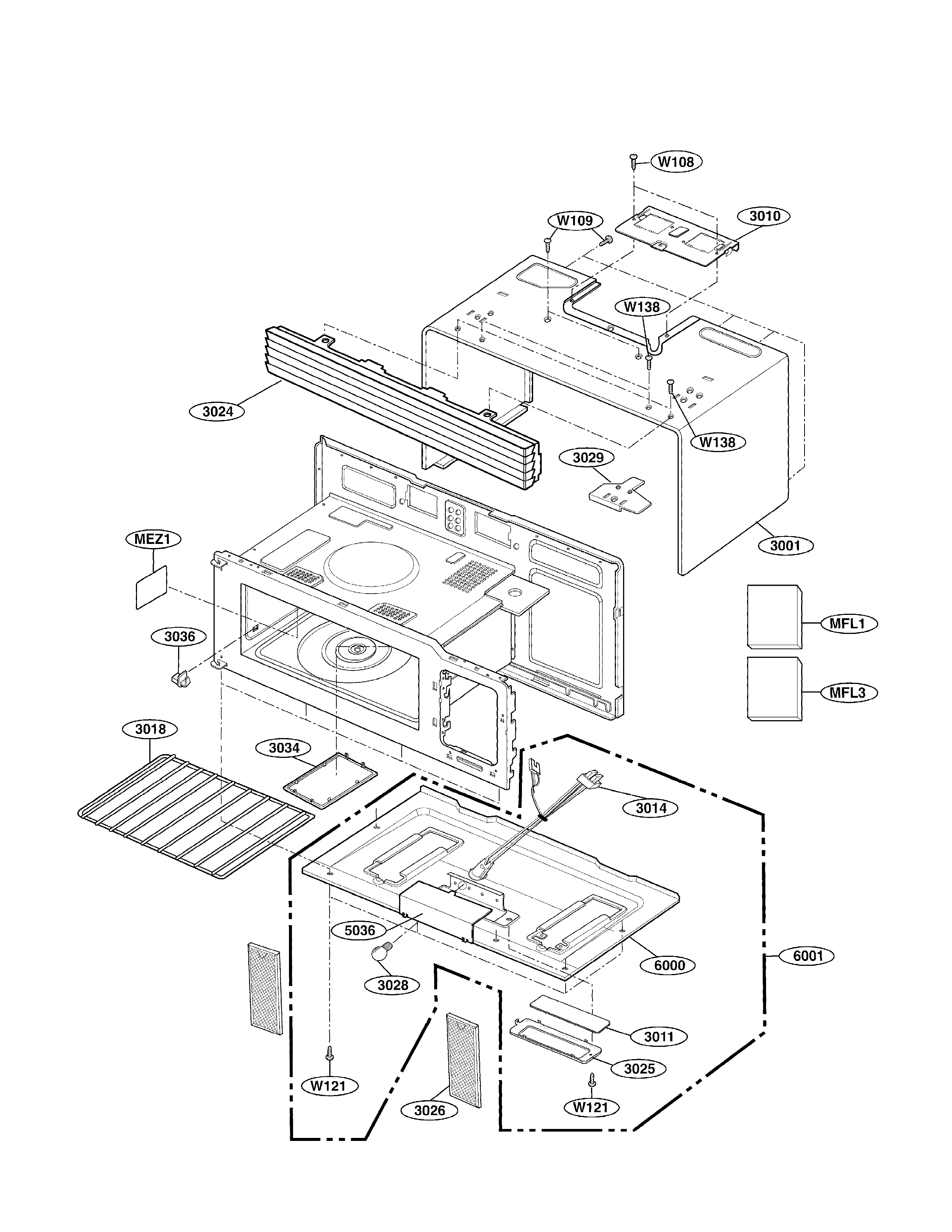 OVEN CAVITY PARTS