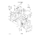 Whirlpool CHW8990XW0 top and cabinet parts diagram