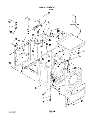 Top and cabinet parts