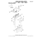 KitchenAid KUDE48FXBL2 door and panel parts diagram