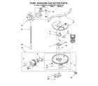 KitchenAid KUDE48FXWH2 pump, washarm and motor parts diagram