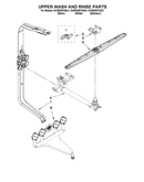 Upper wash and rinse parts