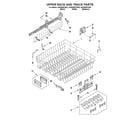 KitchenAid KUDE48FXBL2 upper rack and track parts diagram