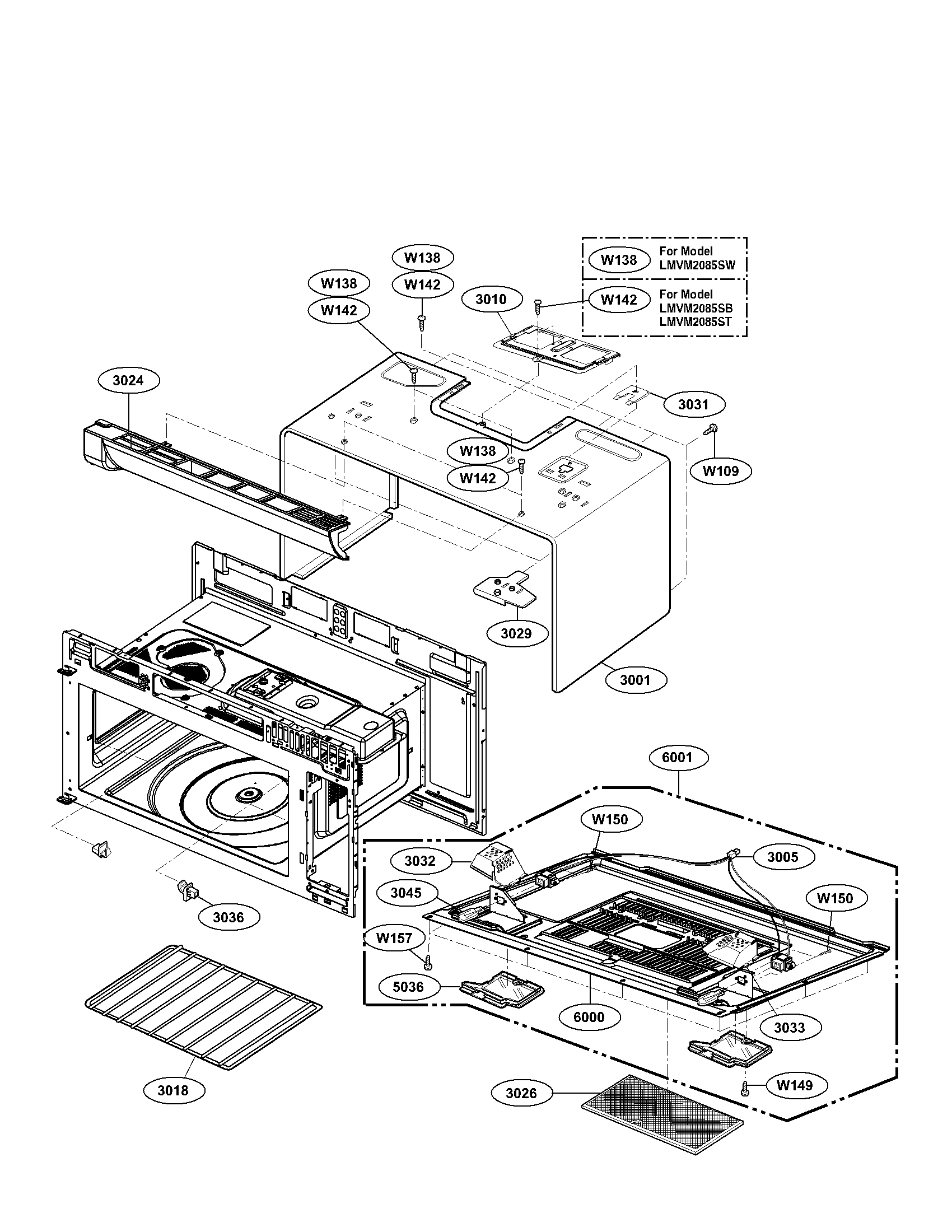 Oven cavity parts