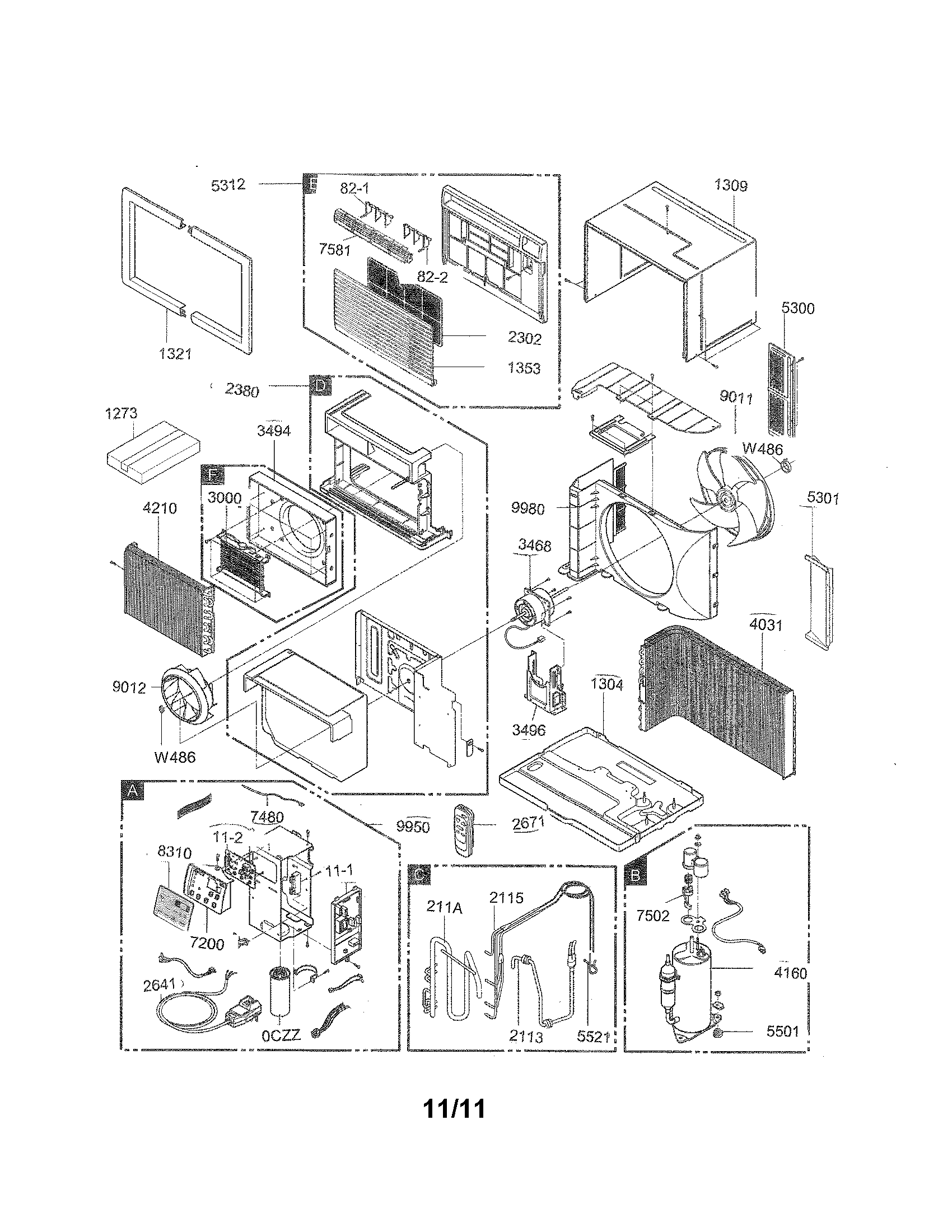 Exploded view parts