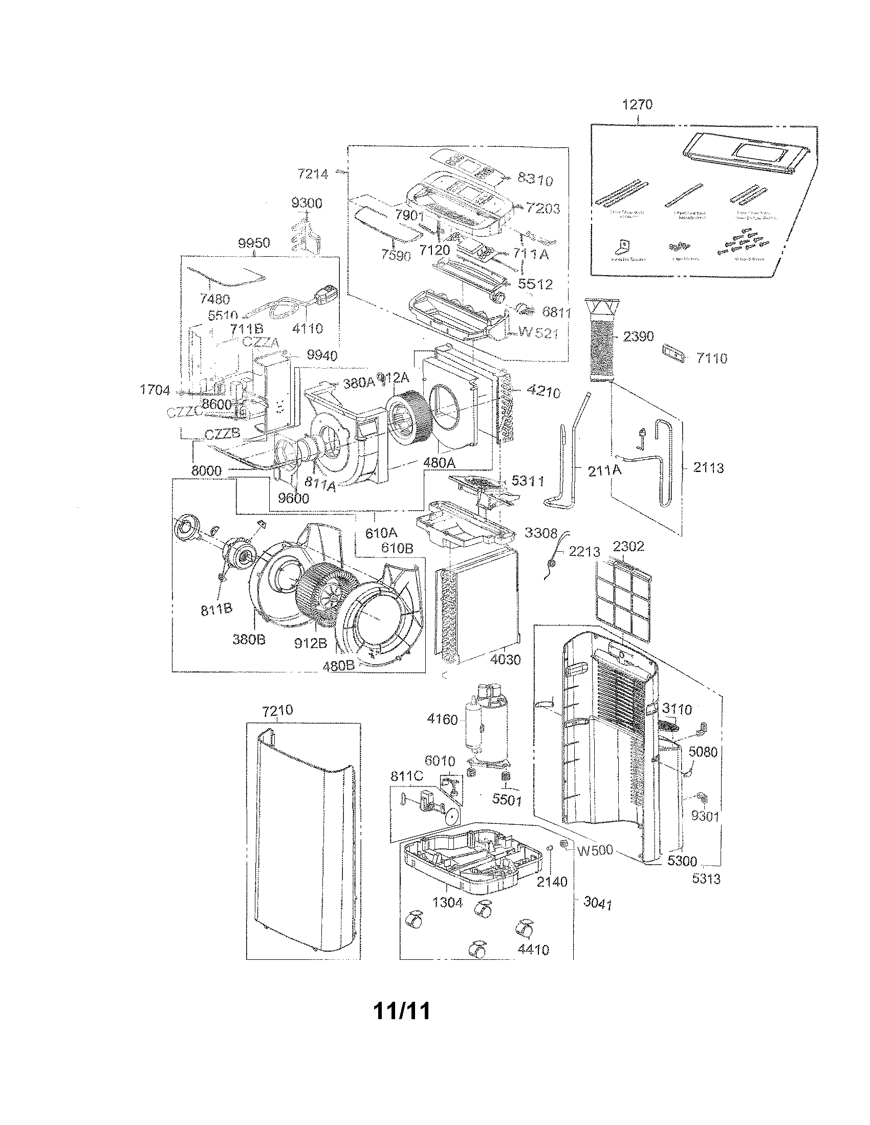 Exploded view parts