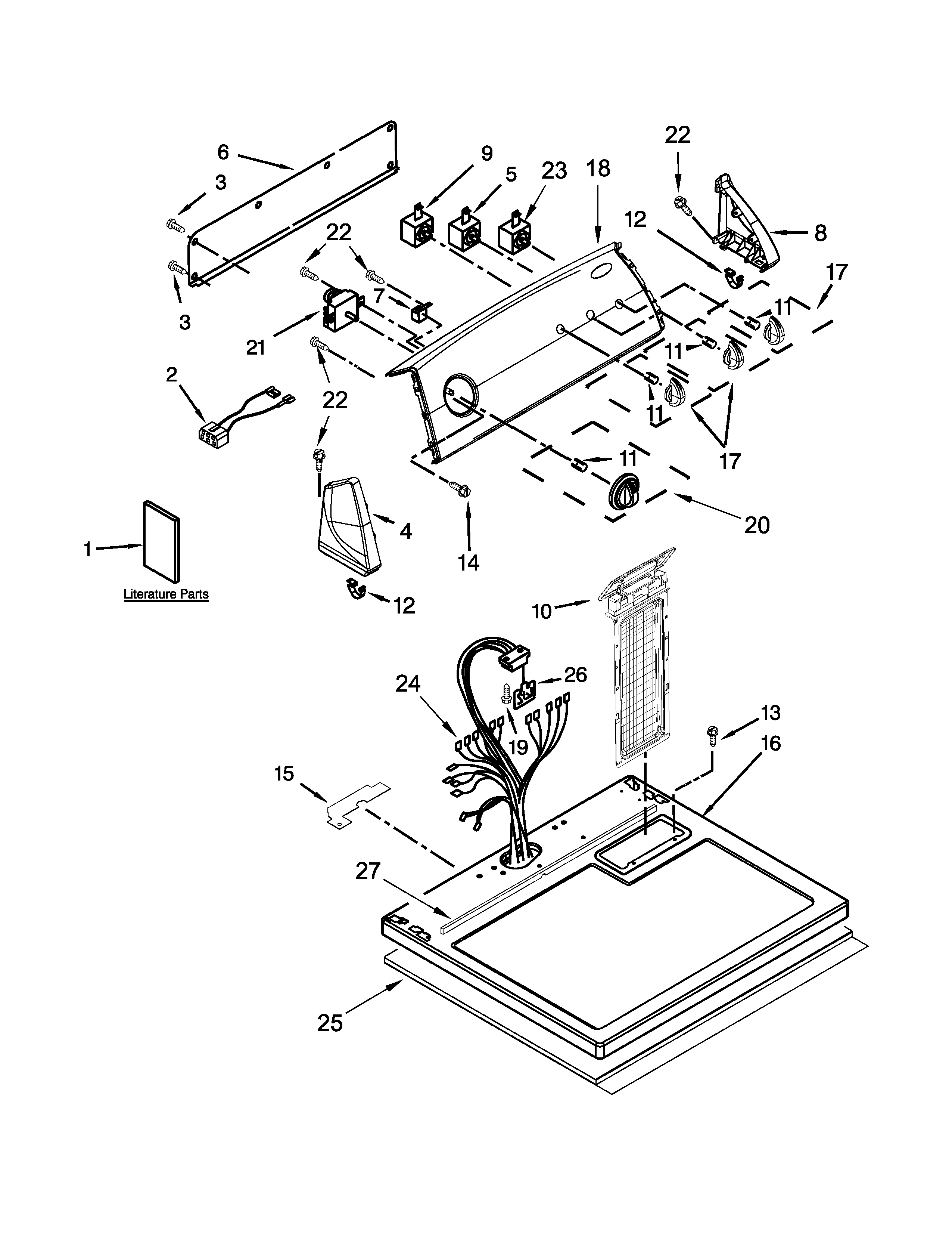 Top and console parts