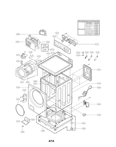 Cabinet and control parts