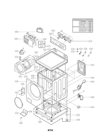 Cabinet and control parts