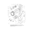 Kenmore 79641282310 drum and tub assembly parts diagram