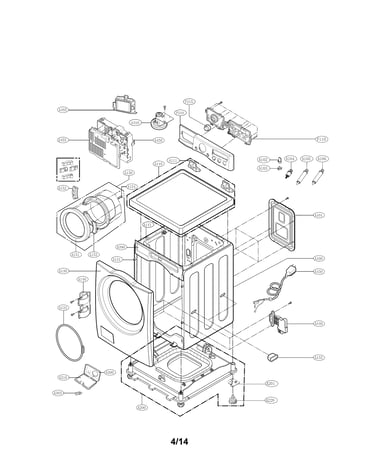 Cabinet and control parts