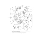 Kenmore 79641283310 drum and tub assembly parts diagram