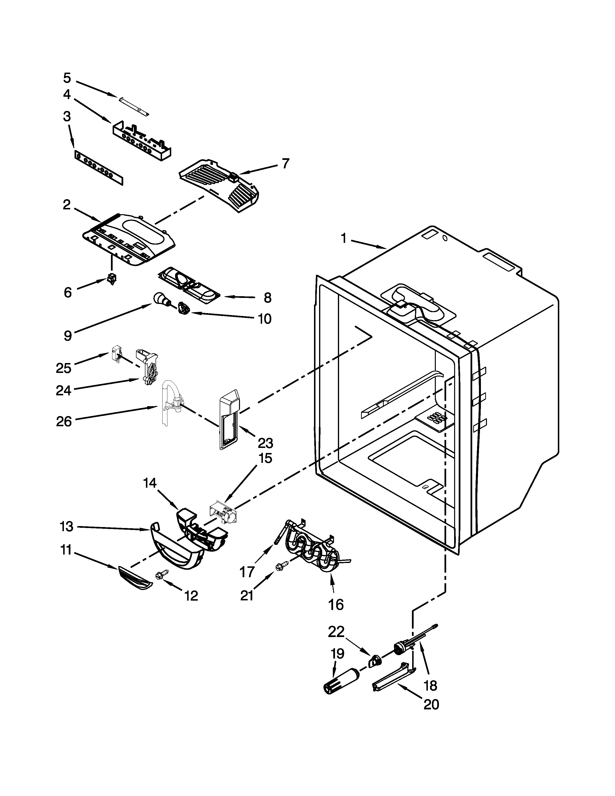 REFRIGERATOR LINER PARTS