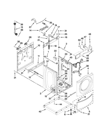 Washer cabinet parts
