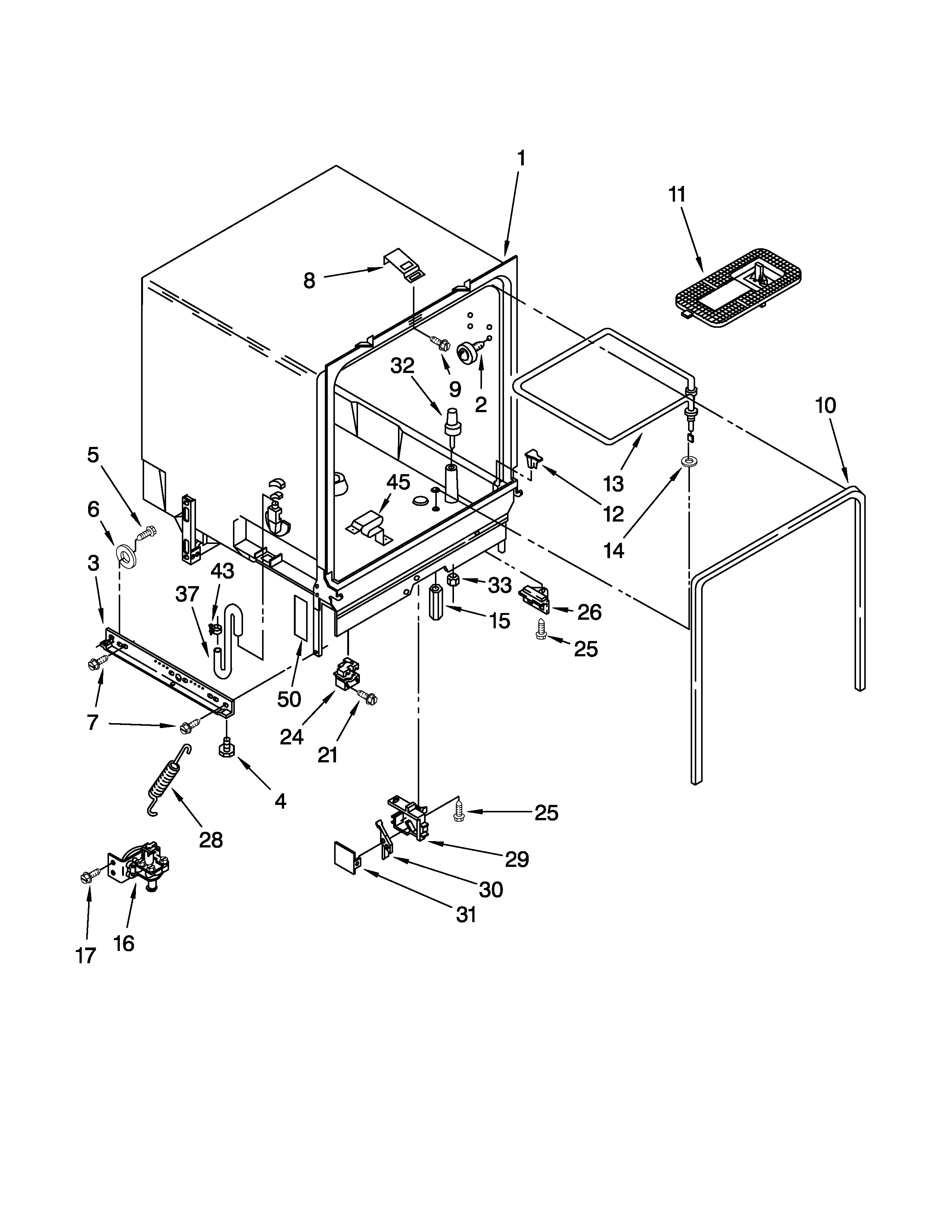 TUB ASSEMBLY PARTS