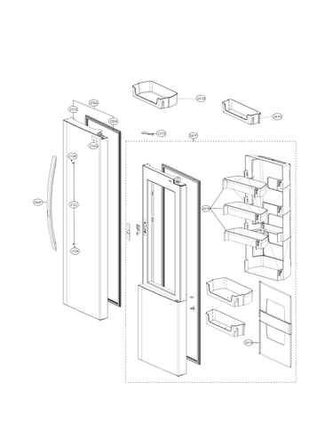 Refrigerator door parts