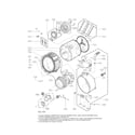 Kenmore 79641182311 drum and tub parts diagram