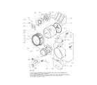 Kenmore 79641182311 drum and tub parts diagram