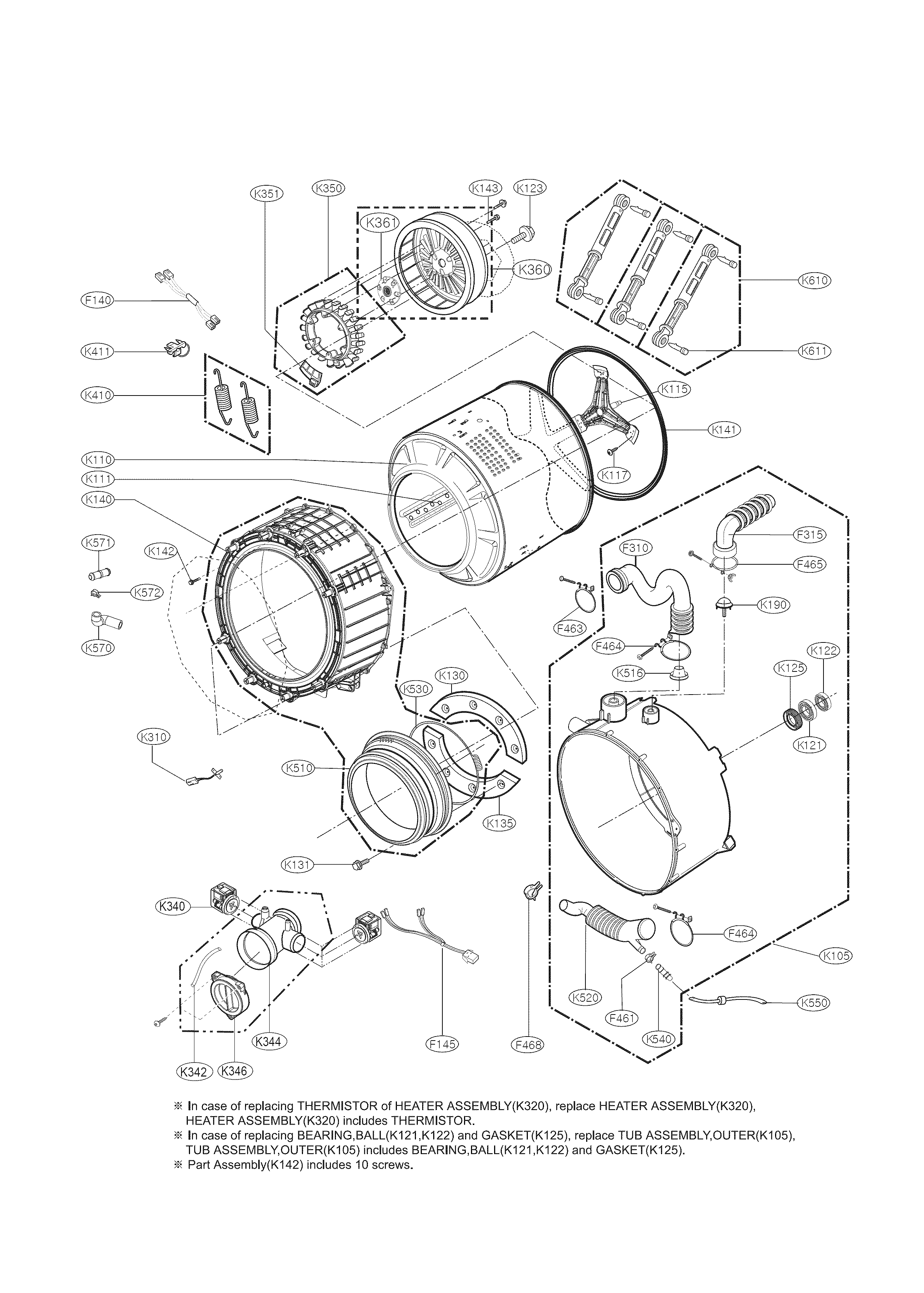 Drum and tub parts