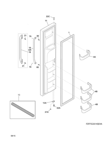 Freezer door