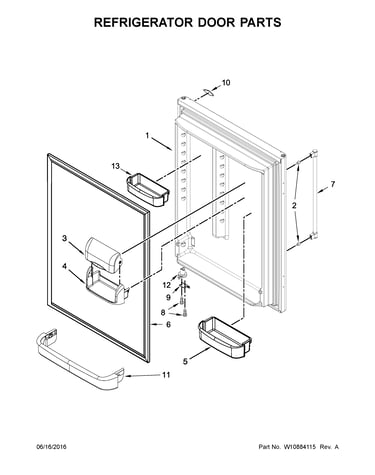 Refrigerator door parts
