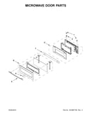 Microwave door parts