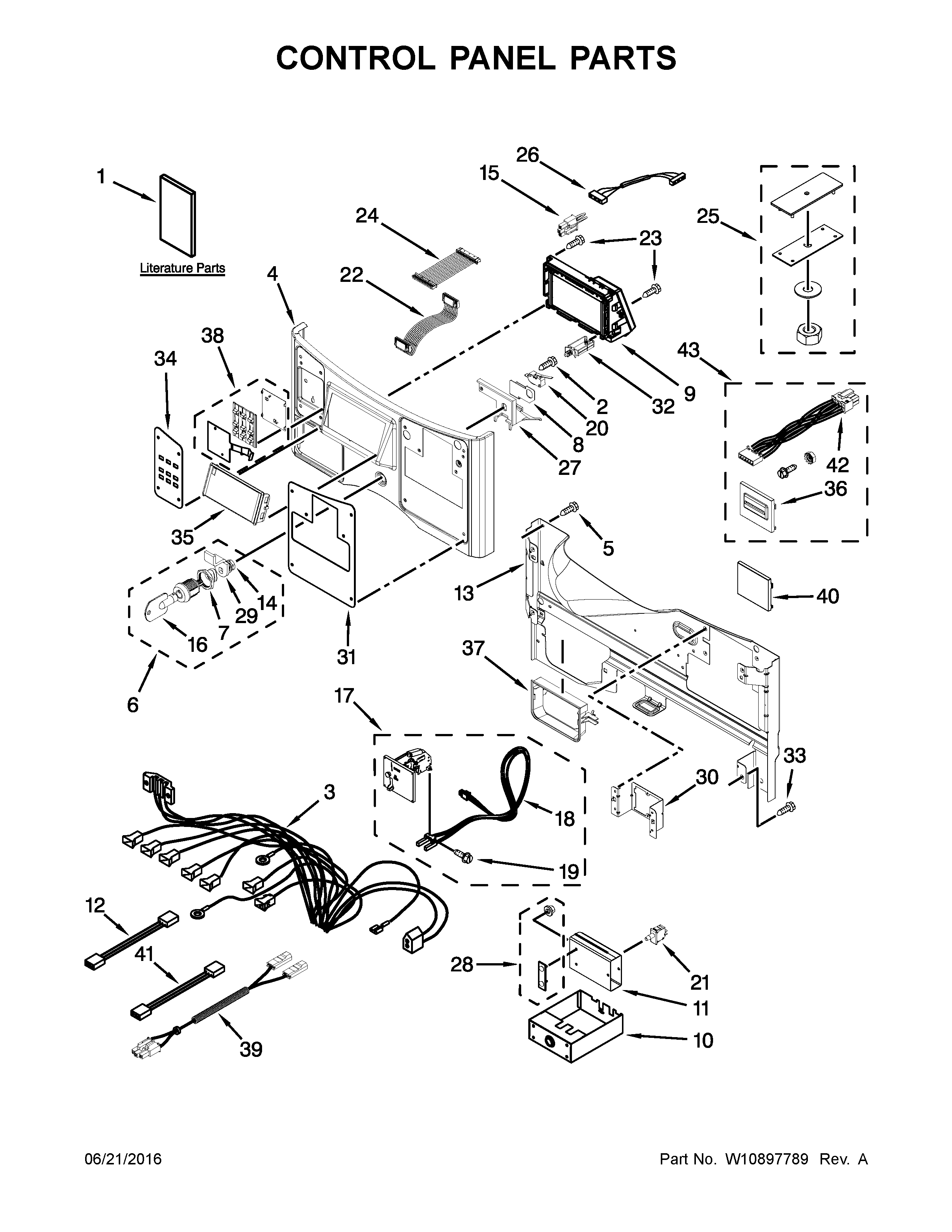 Control panel parts