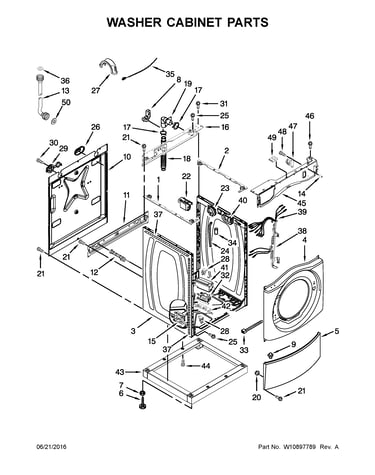 Washer cabinet parts
