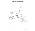 Maytag MLG20PDCWW1 pump and motor parts diagram