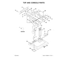 Maytag 7MMGDX655EW1 top and console parts diagram