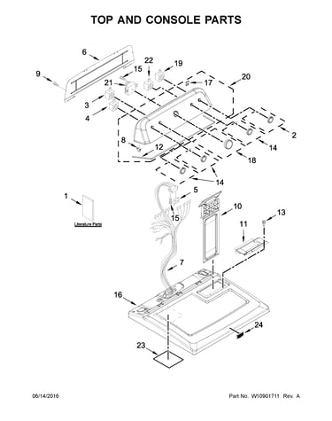 Top and console parts
