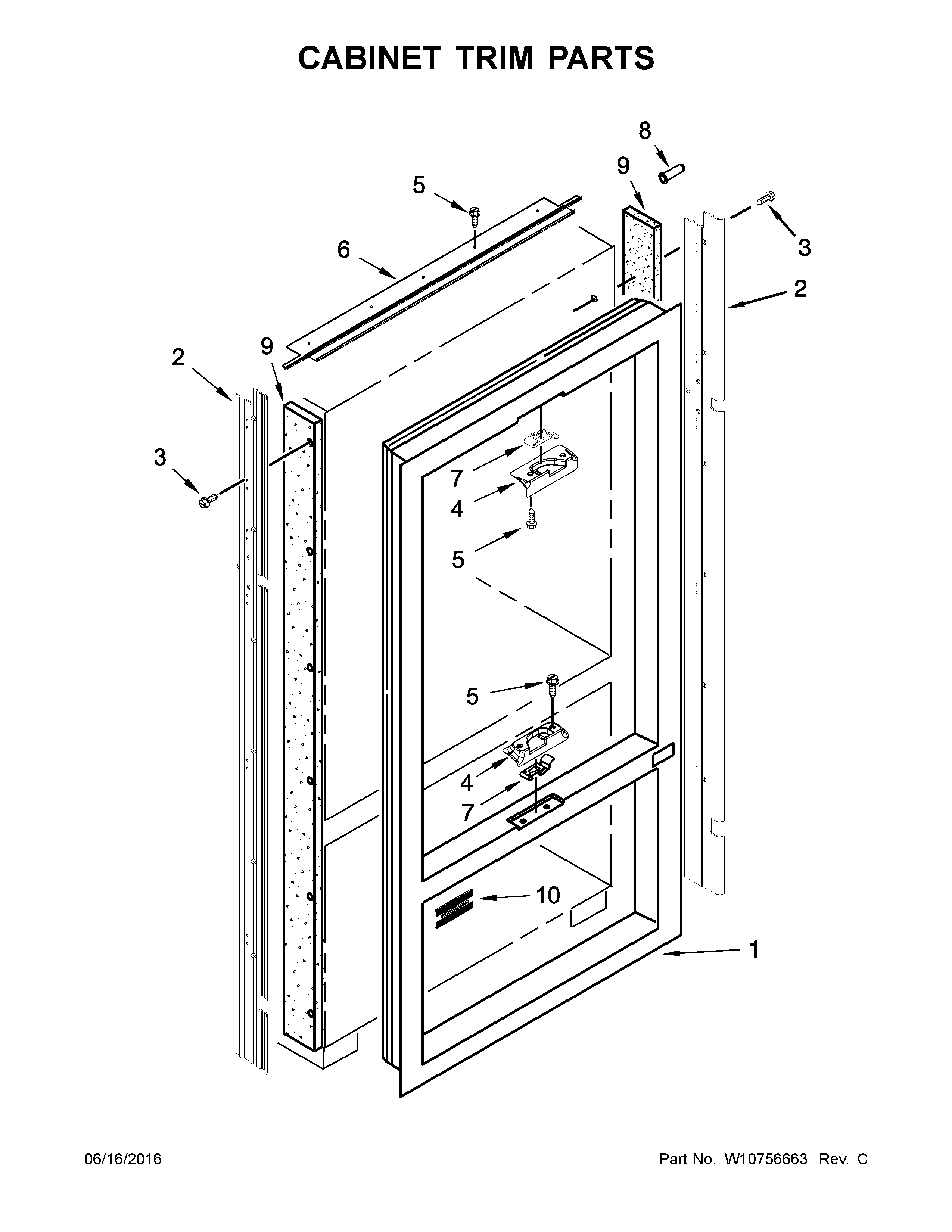 Cabinet trim parts