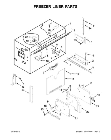 Freezer liner parts