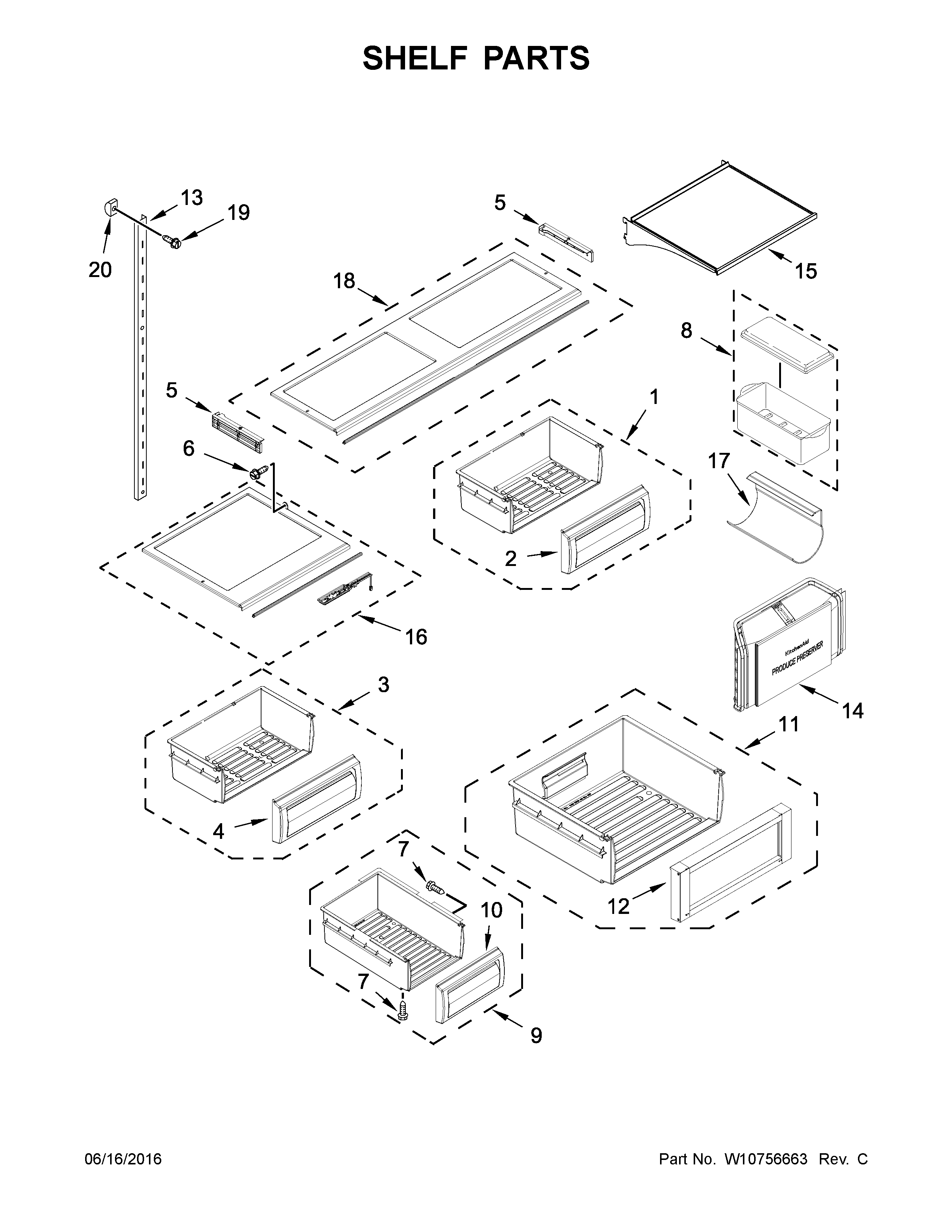 Shelf parts