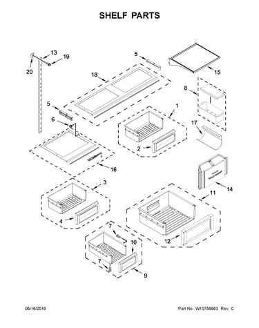 Shelf parts