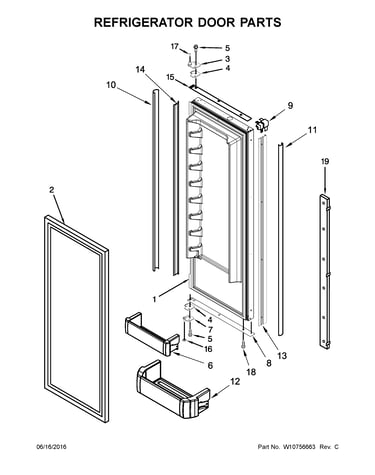 Refrigerator door parts