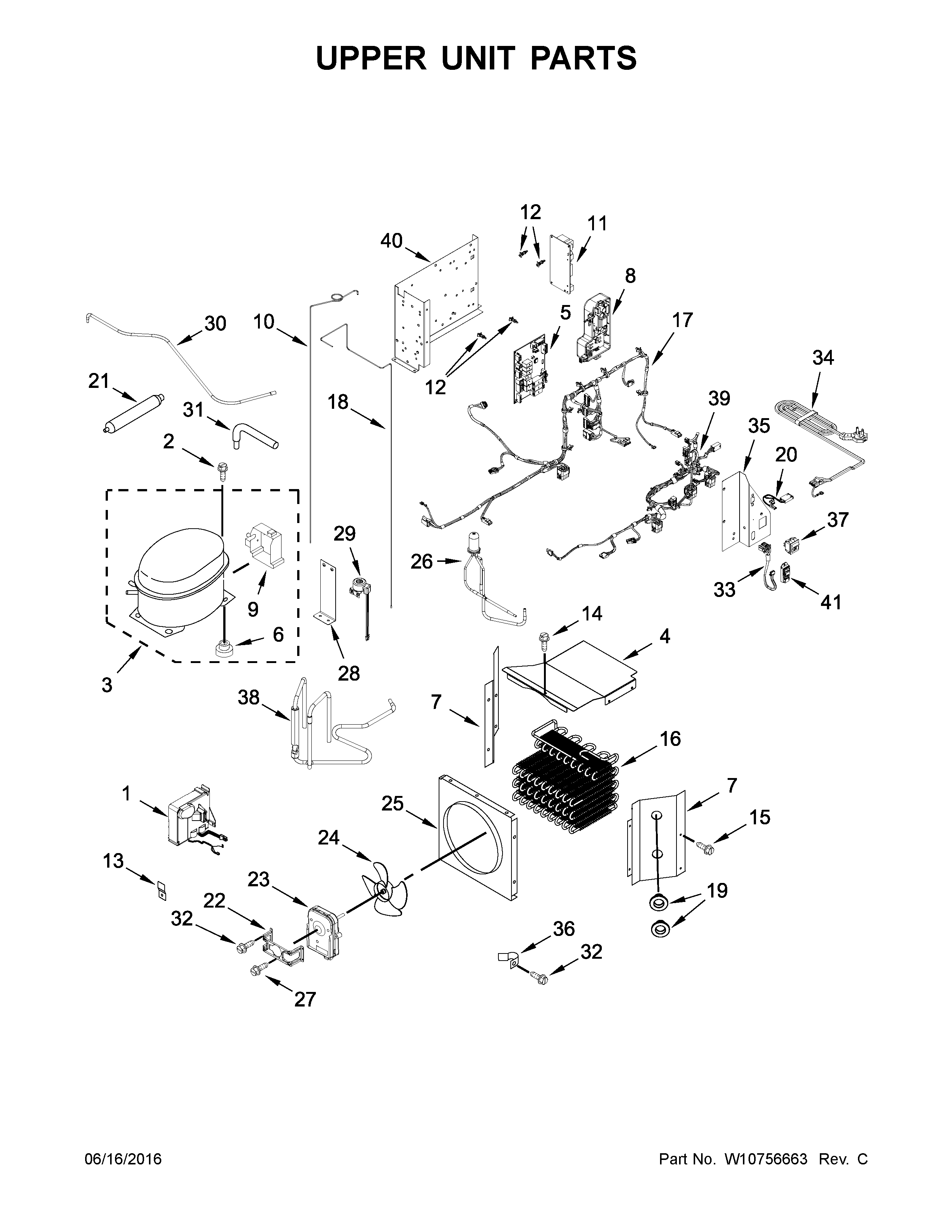 Upper unit parts