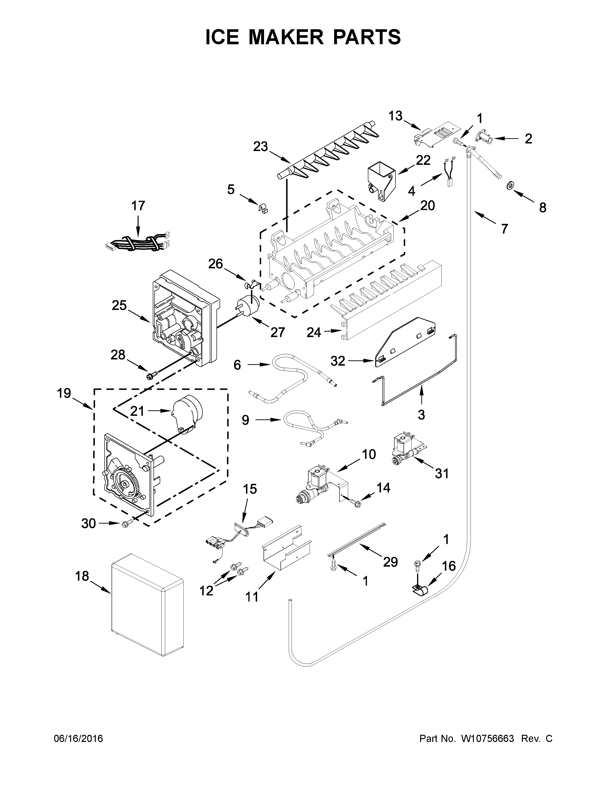 Ice maker parts