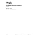 Whirlpool WRF757SDEM01 cover sheet diagram