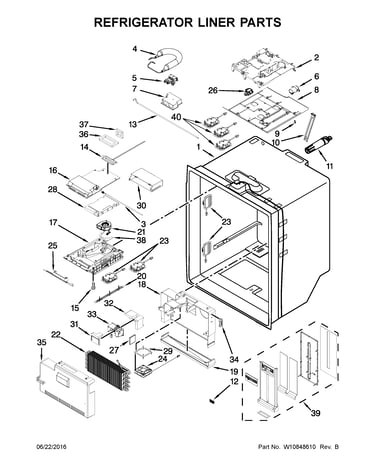 Refrigerator liner parts