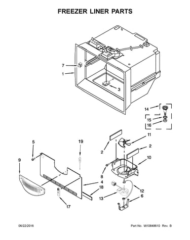 Freezer liner parts