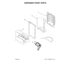 Whirlpool WRF757SDEH01 dispenser front parts diagram