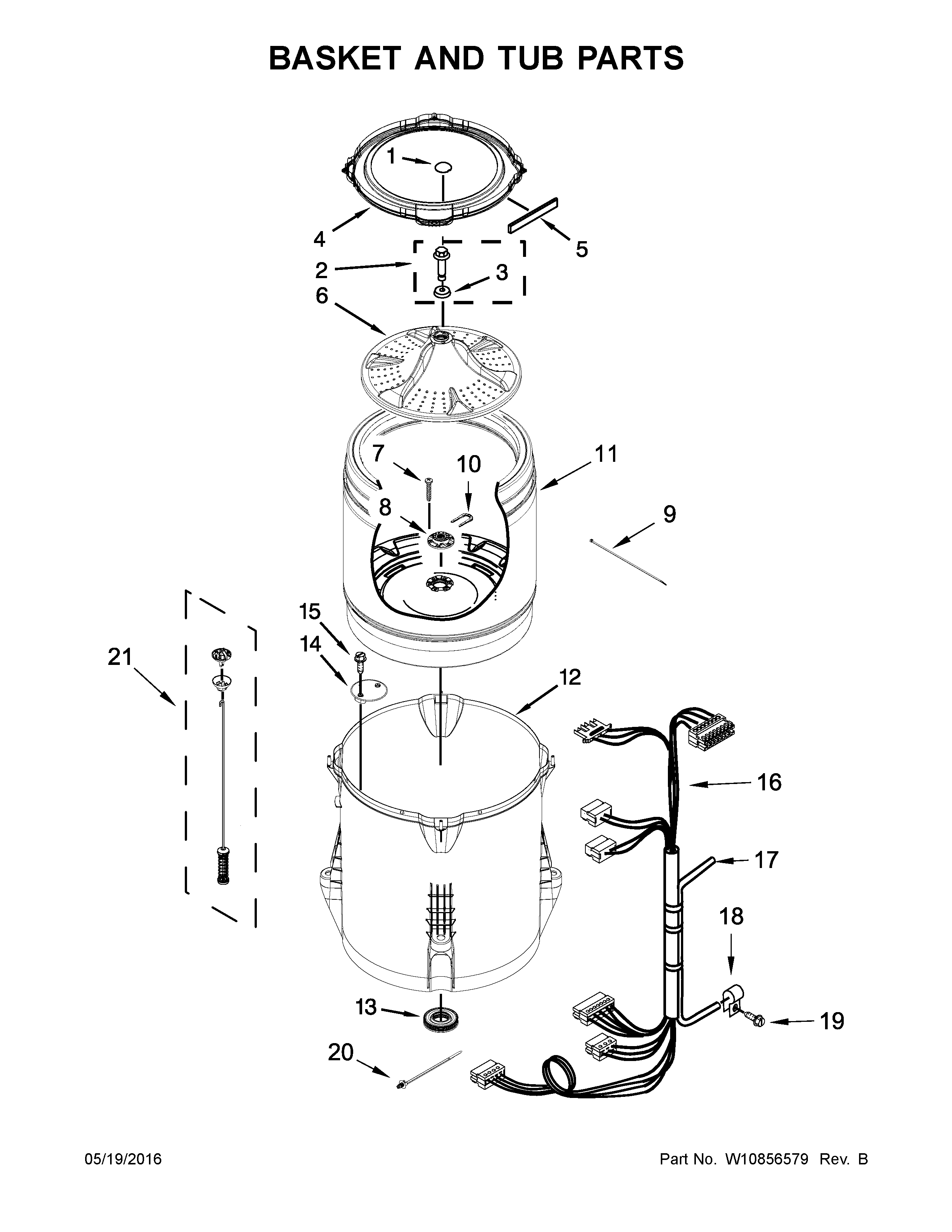 Basket and tub parts