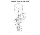 Whirlpool 7MWTW5521BW1 gearcase, motor and pump parts diagram