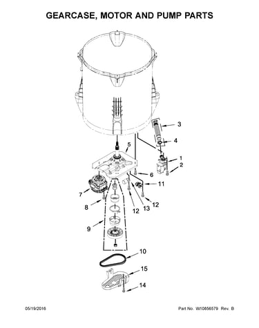 Gearcase, motor and pump parts
