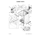 Whirlpool YWED8500DC3 cabinet parts diagram