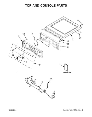 Top and console parts