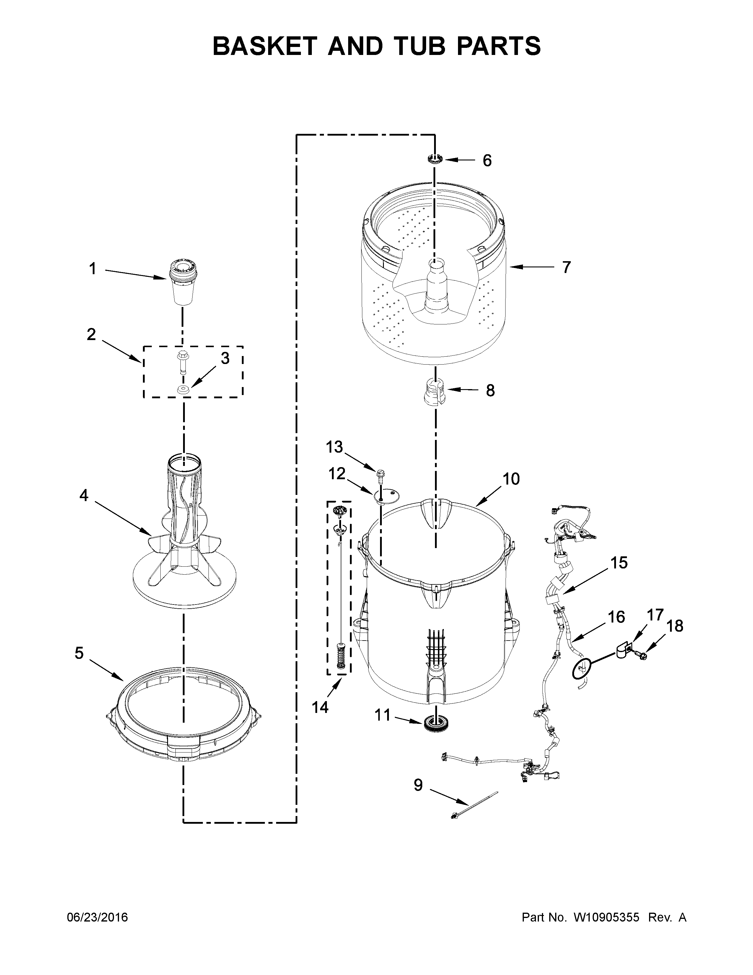 Basket and tub parts