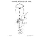 Whirlpool 2DWTW4705EW1 gearcase, motor and pump parts diagram