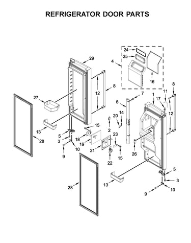 Refrigerator door parts